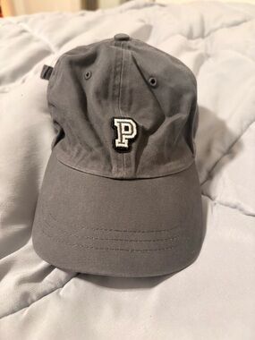 PINK Victoria's Secret Charcoal Gray Logo Cap